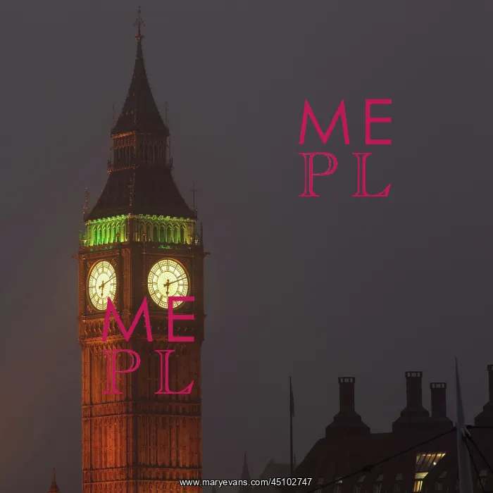 : Big Ben in the mist at night, London, UK : Big Ben in the mist at night, London, UK