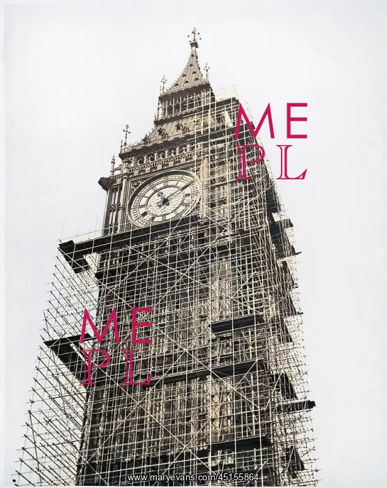 : BIG BEN UNDER SCAFFOLD : BIG BEN UNDER SCAFFOLD
