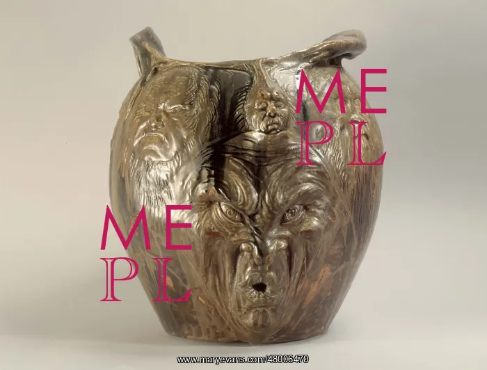 : Big vase with bearded heads : Big vase with bearded heads