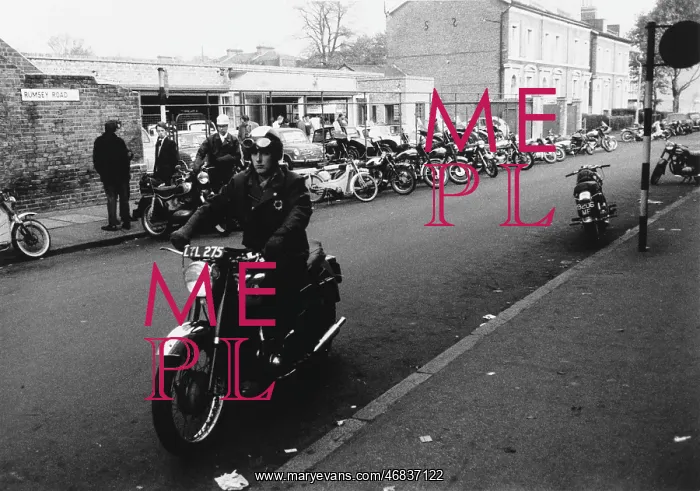 : Biker in Rumsey Road, Brixton : Biker in Rumsey Road, Brixton