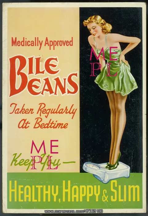 : BILE BEANS SHOWCARD : BILE BEANS SHOWCARD