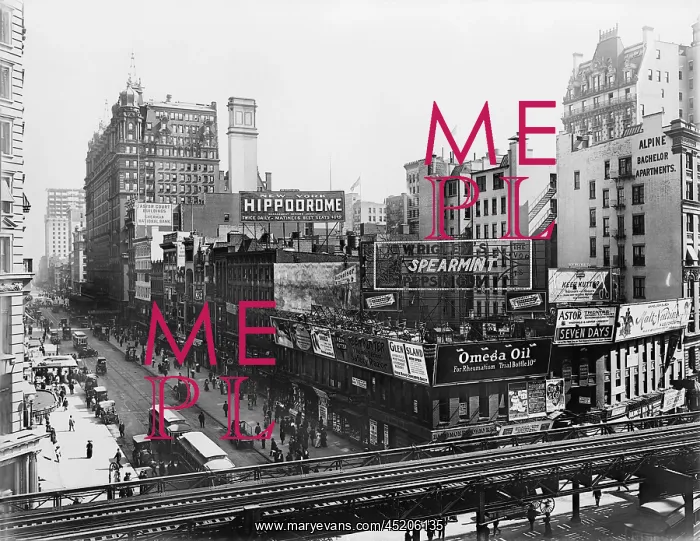: Billboards dominate the 1910 view of New ? : Billboards dominate the 1910 view of New ?