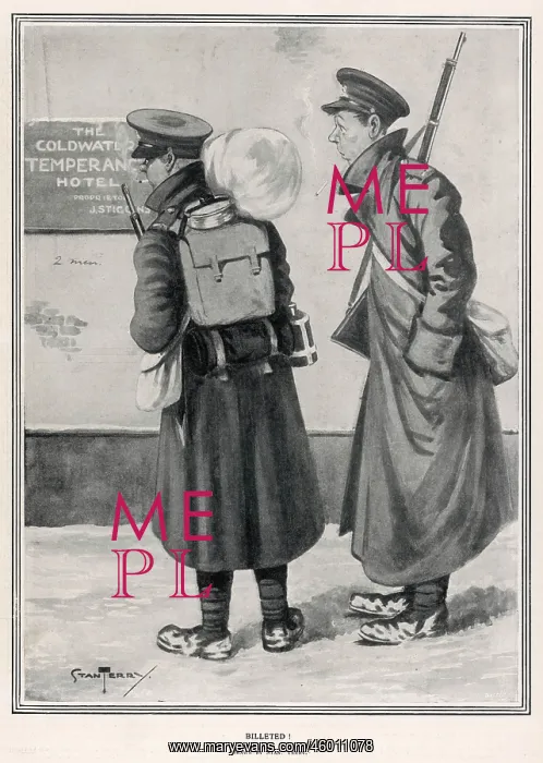 : Billeted!. Two soldiers are aghast to discover they have been billeted : Billeted!. Two soldiers are aghast to discover they have been billeted