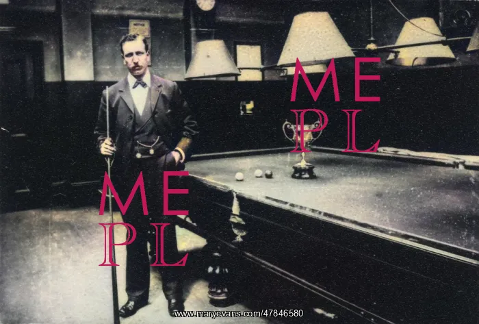  : Billiards champion with trophy
