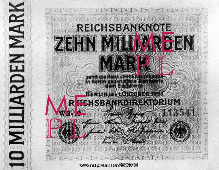 : Ten billion Mark note, 1923 : Ten billion Mark note, 1923