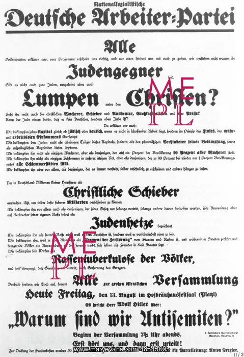 : Billposting of the NSDAP, 1920 : Billposting of the NSDAP, 1920