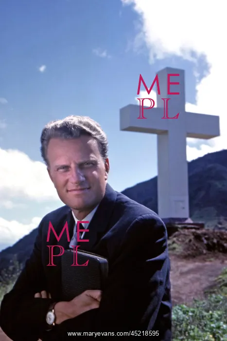 : Billy Graham in front of the Kolekole Cross ? : Billy Graham in front of the Kolekole Cross ?