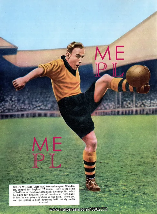 : Billy Wright, Wolverhampton and England footballer : Billy Wright, Wolverhampton and England footballer