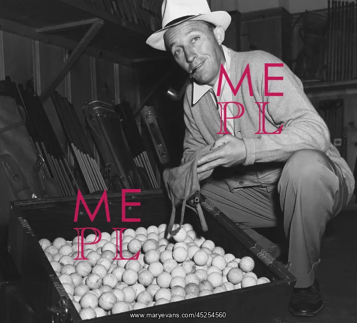 : Bing Crosby contributes his golf balls the World : Bing Crosby contributes his golf balls the World