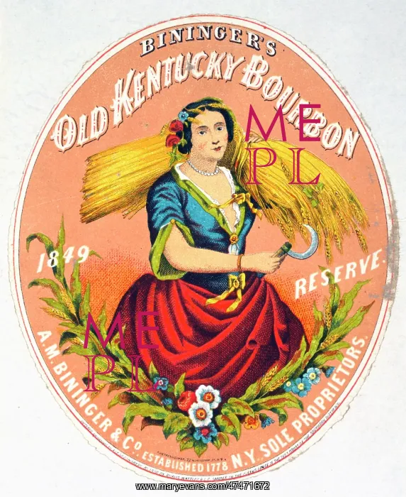 : Bininger's Old Kentucky Bourbon, AM Bininger & Co. NY sole : Bininger's Old Kentucky Bourbon, AM Bininger & Co. NY sole