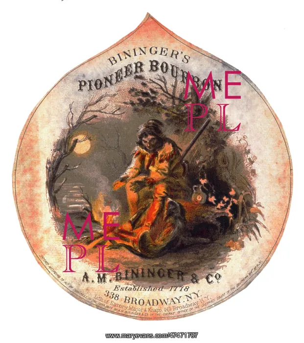 : Bininger's Pioneer Bourbon, AM Bininger & Co : Bininger's Pioneer Bourbon, AM Bininger & Co