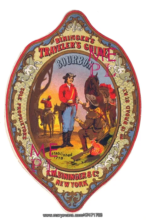 : Bininger's Traveler's Guide Bourbon, AM Bininger & Co. New : Bininger's Traveler's Guide Bourbon, AM Bininger & Co. New