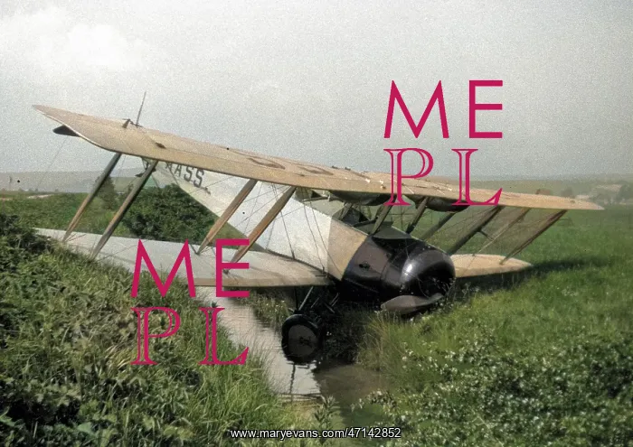  : Biplane in a ditch
