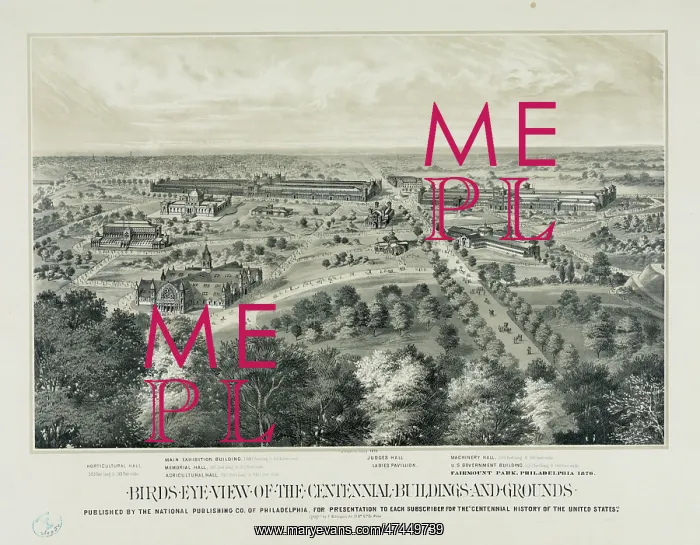 : Birds eye view of the centennial buildings and grounds : Birds eye view of the centennial buildings and grounds
