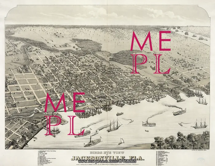 : Birds eye view of Jacksonville, Fla : Birds eye view of Jacksonville, Fla
