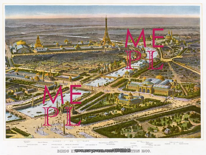 : Birds Eye View of the Paris Exhibition 1900 : Birds Eye View of the Paris Exhibition 1900