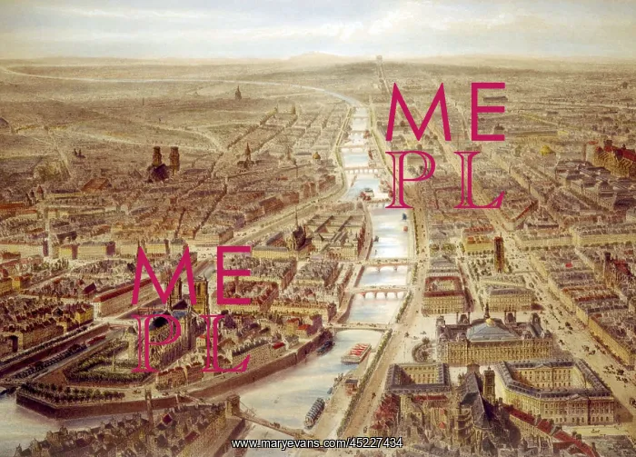 : Bird's-eye view above the St. Gervais Quartier, ? : Bird's-eye view above the St. Gervais Quartier, ?