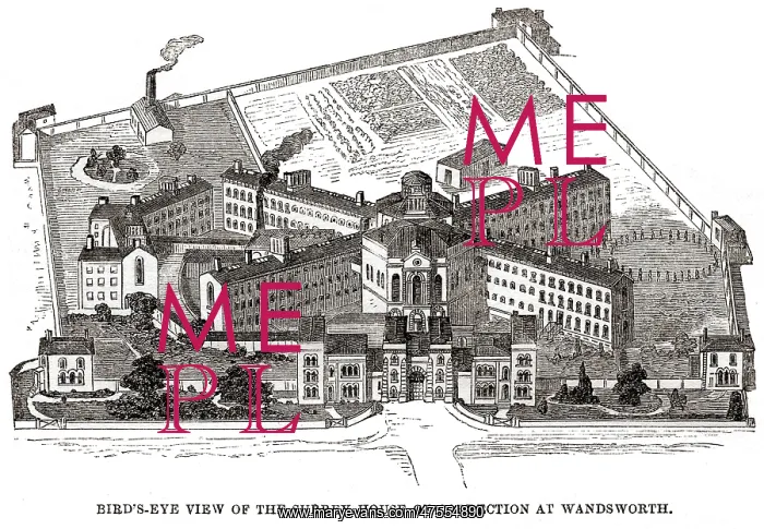 : Bird's-eye view of Wandsworth Prison : Bird's-eye view of Wandsworth Prison