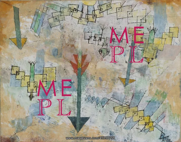 : BIRDS SWOOPING DOWN AND ARROWS, by Paul Klee : BIRDS SWOOPING DOWN AND ARROWS, by Paul Klee