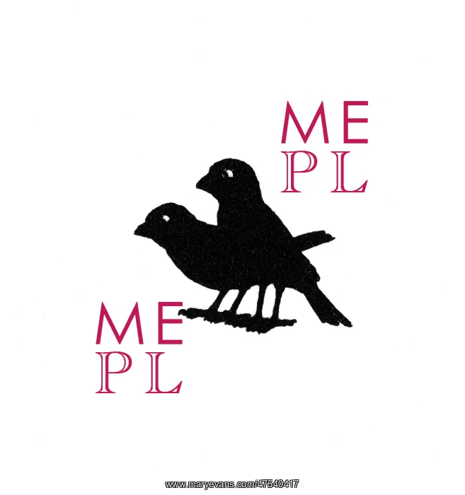 : Two birds on title page, waiting for crumbs : Two birds on title page, waiting for crumbs