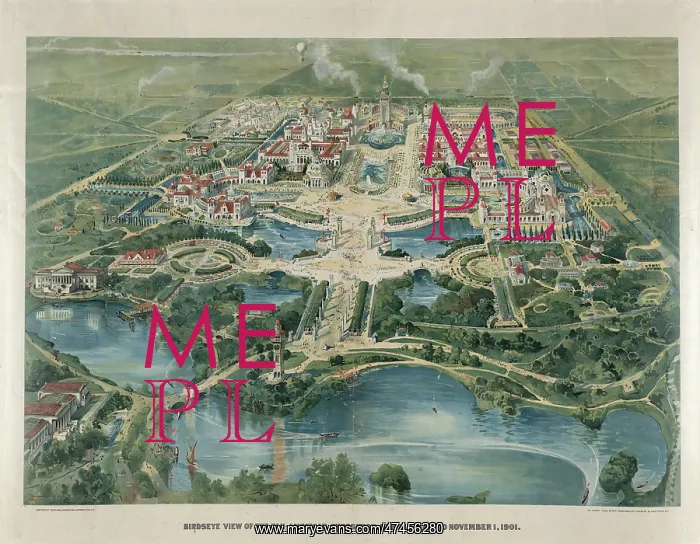 : Birdseye view of the Pan-American exposition, Buffalo, May 1 : Birdseye view of the Pan-American exposition, Buffalo, May 1