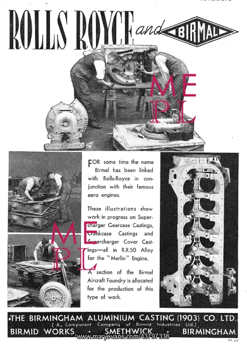 : Birmid: Birmingham Aluminium - Aero Castings : Birmid: Birmingham Aluminium - Aero Castings