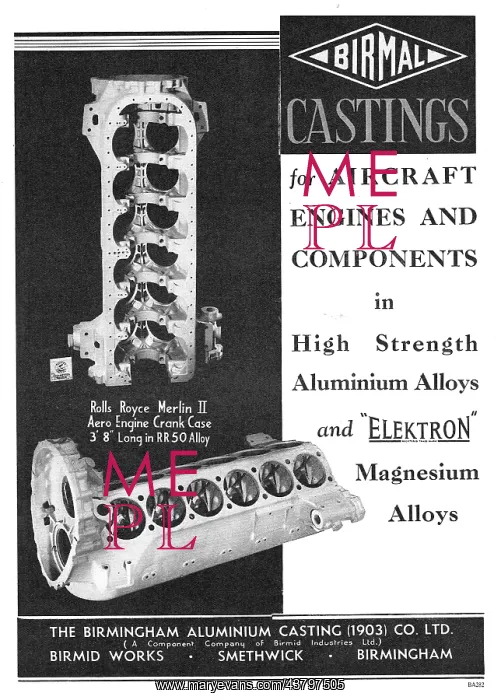 : Birmid: Birmingham Aluminium - Aero Engine Castings : Birmid: Birmingham Aluminium - Aero Engine Castings