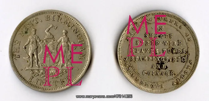 : Birmingham Mint coin, advertising token : Birmingham Mint coin, advertising token