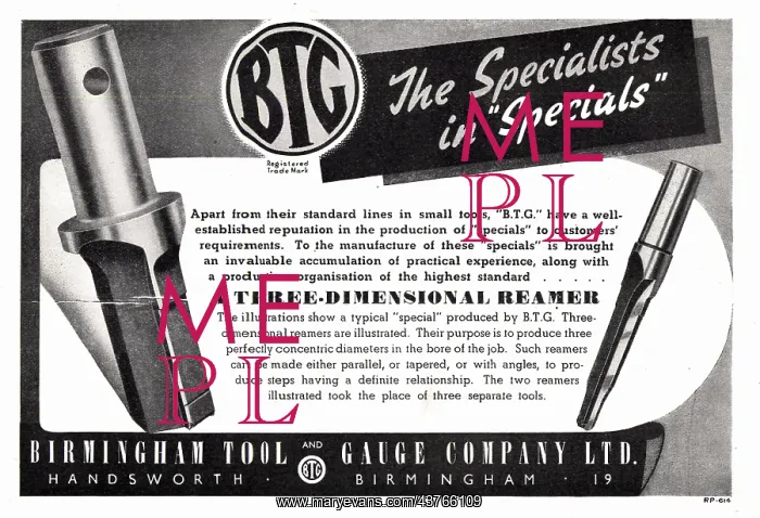 : Birmingham Tool & Gauge Machine Tools - Reamer : Birmingham Tool & Gauge Machine Tools - Reamer