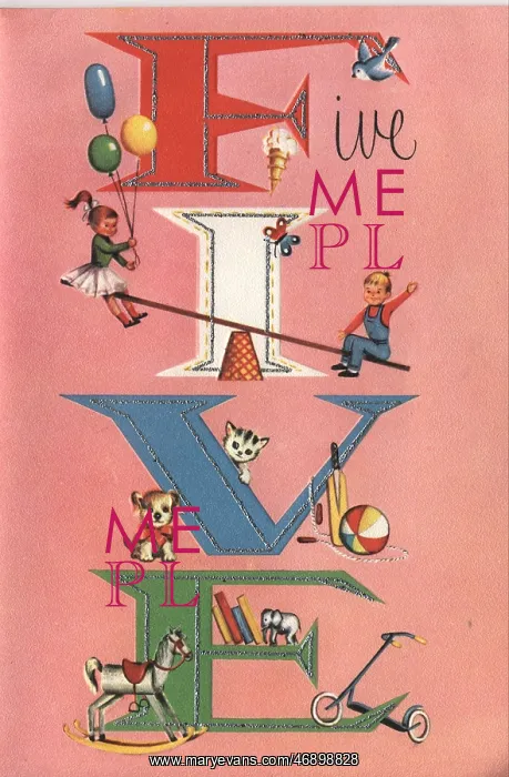: Birthday card - Five : Birthday card - Five