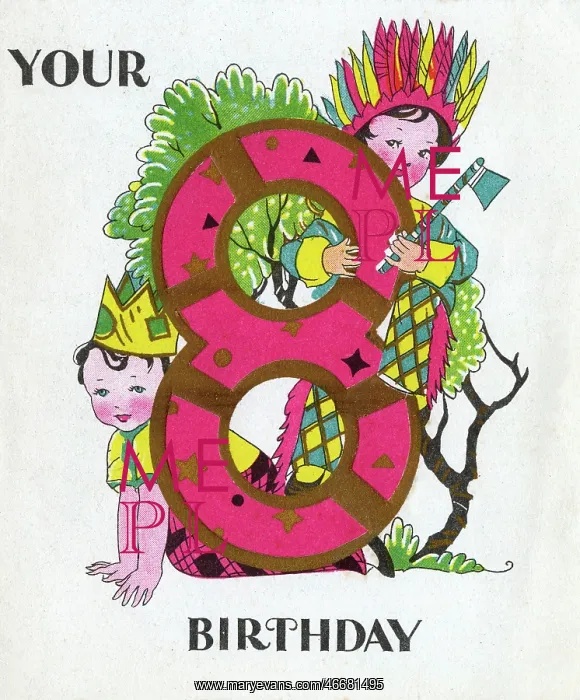 : Birthday card for an 8th Birthday : Birthday card for an 8th Birthday