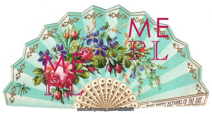 : Birthday card in the form of a fan : Birthday card in the form of a fan