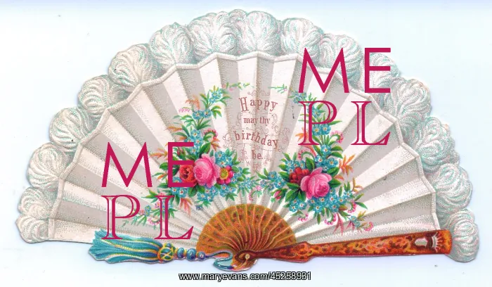 : Birthday card in the form of a fan : Birthday card in the form of a fan