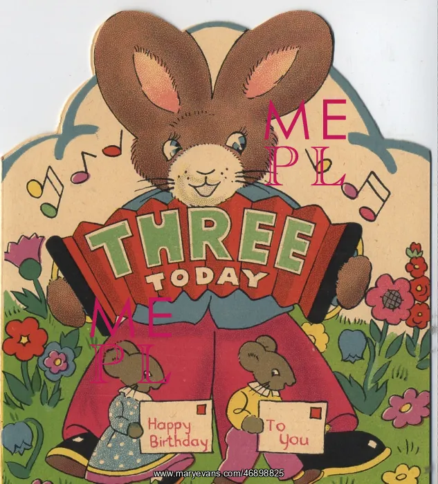 : Birthday card - Three today : Birthday card - Three today
