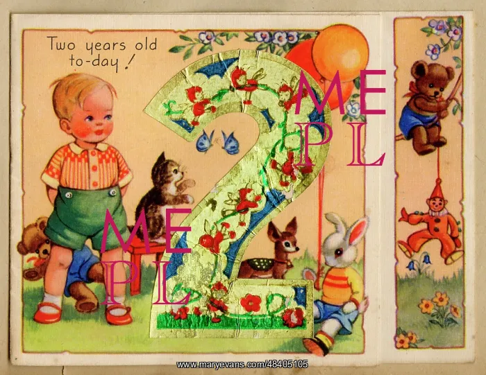  : Birthday card, Two years old today!