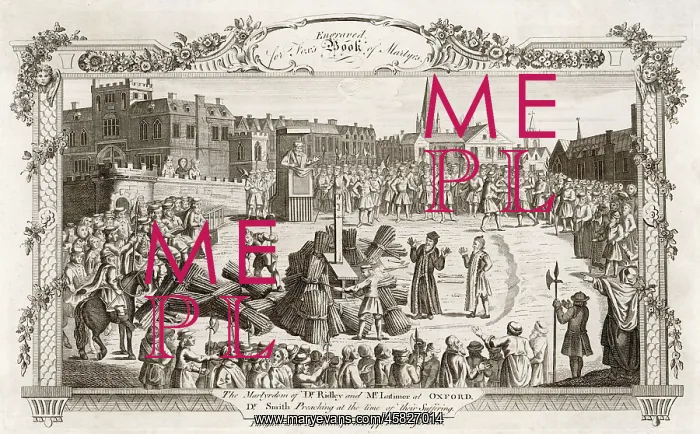: Bishops Ridley and Latimer burned : Bishops Ridley and Latimer burned