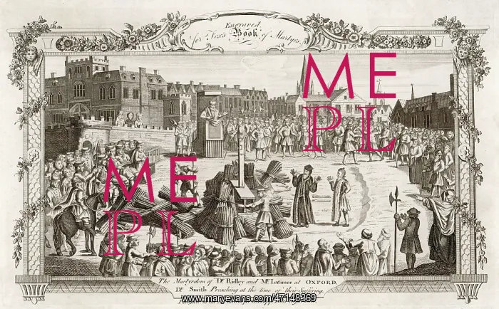 : Bishops Ridley and Latimer burned : Bishops Ridley and Latimer burned