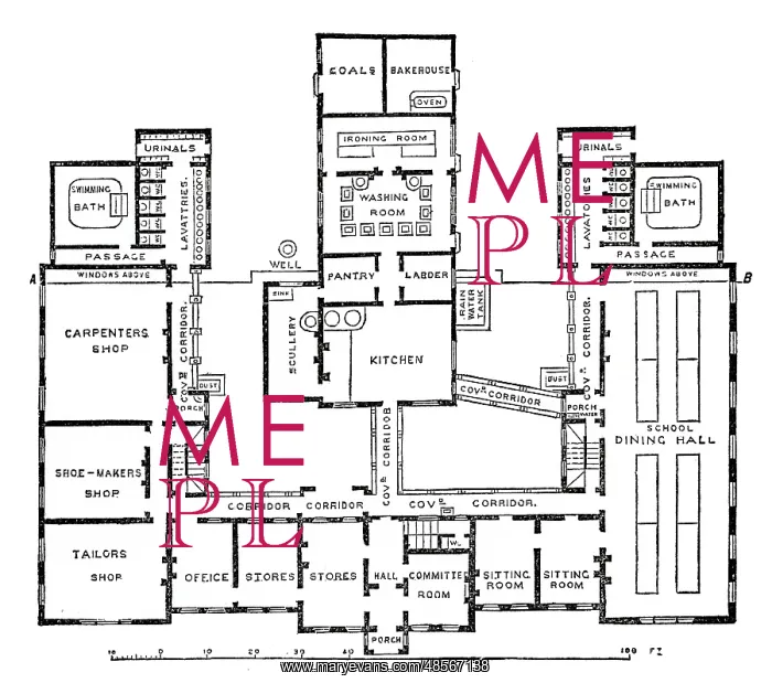 : Bisley Farm School No. 2 Ground-floor Plan : Bisley Farm School No. 2 Ground-floor Plan