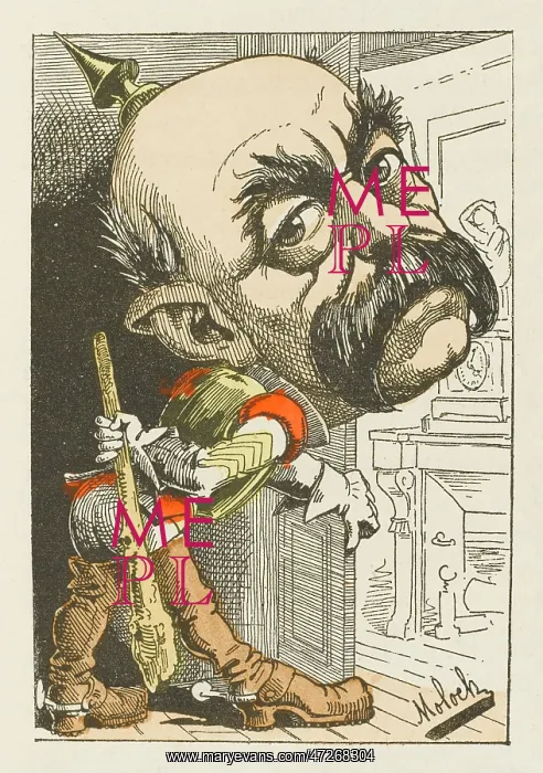 : Bismarck. OTTO BISMARCK (1815 - 1898), German Chancellor depicted as a bit of a thug : Bismarck. OTTO BISMARCK (1815 - 1898), German Chancellor depicted as a bit of a thug