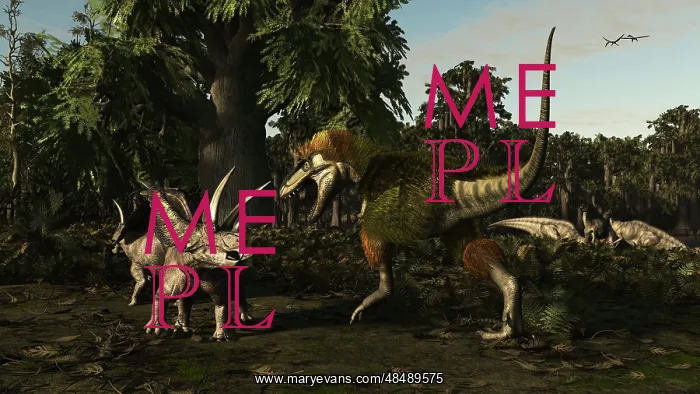 : Bistahieversor attacking a pair of Pentaceratops : Bistahieversor attacking a pair of Pentaceratops