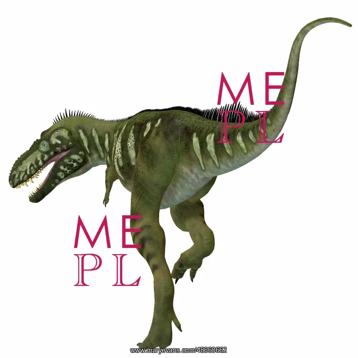 : Bistahieversor dinosaur, rear view : Bistahieversor dinosaur, rear view