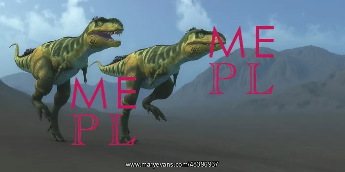 : Two Bistahieversor dinosaurs hunting for prey : Two Bistahieversor dinosaurs hunting for prey