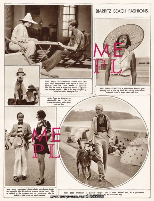 : Bizarre beach fashions at Biarritz : Bizarre beach fashions at Biarritz