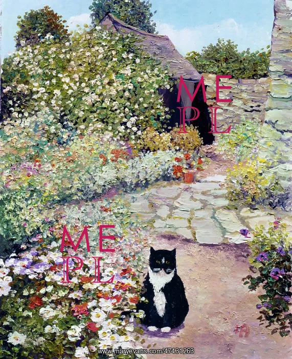  : Black Cat In A Garden