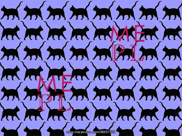  : Black cat repeating pattern
