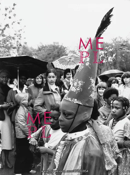 : Black Children at Manchester Carnival Procession : Black Children at Manchester Carnival Procession