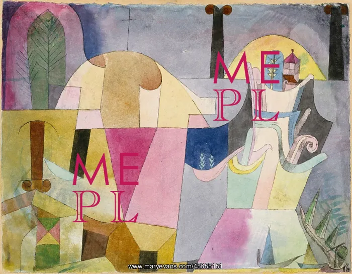 : BLACK COLUMNS IN A LANDSCAPE, by Paul Klee : BLACK COLUMNS IN A LANDSCAPE, by Paul Klee