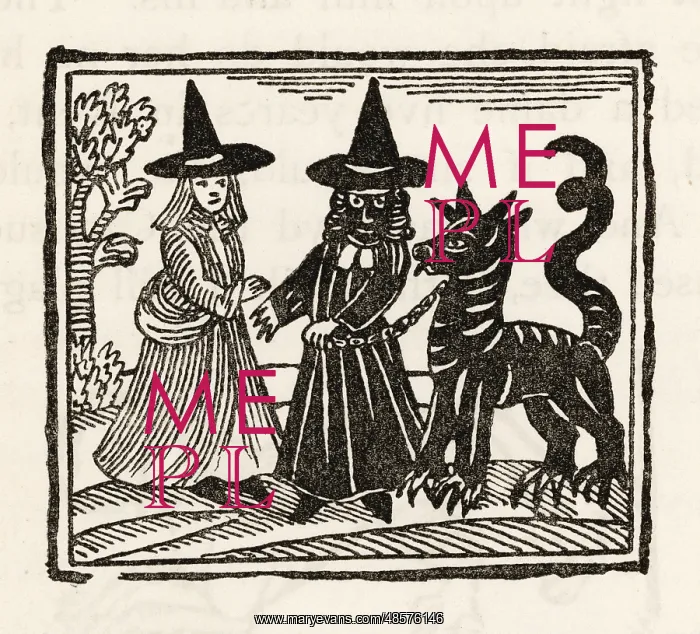  : Black Dog. Two witches and a familiar - the traditional Black Dog