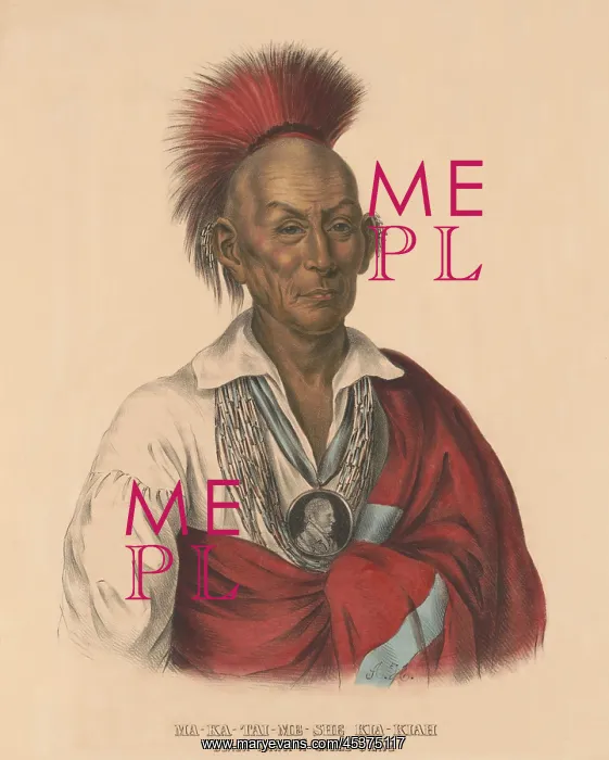 : Black Hawk, Sauk Chief, c. 1838, after the : Black Hawk, Sauk Chief, c. 1838, after the