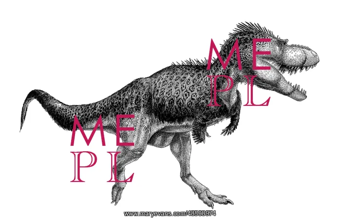 : Black ink drawing of Albertosaurus sarcophagus : Black ink drawing of Albertosaurus sarcophagus